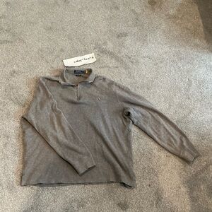 Polo Ralph Lauren Men's Sweater Size Large Estate Rib Pony Mock Neck Long Sleeve